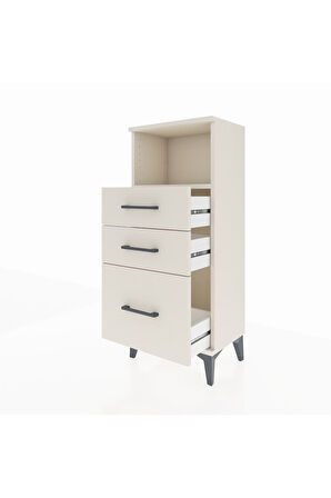 Arges Komodin Tek Raflı 3 Çekmeceli 44x30x106 Aytaşı-Aytaşı