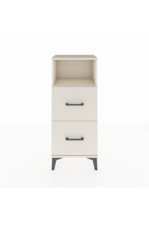 Arges Komodin Tek Raflı 2 Çekmeceli 44x30x106 Aytaşı-Aytaşı