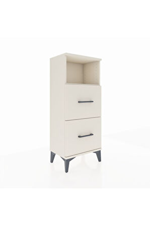 Arges Komodin Tek Raflı 2 Çekmeceli 44x30x106 Aytaşı-Aytaşı