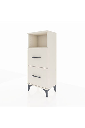 Arges Komodin Tek Raflı 2 Çekmeceli 44x30x106 Aytaşı-Aytaşı
