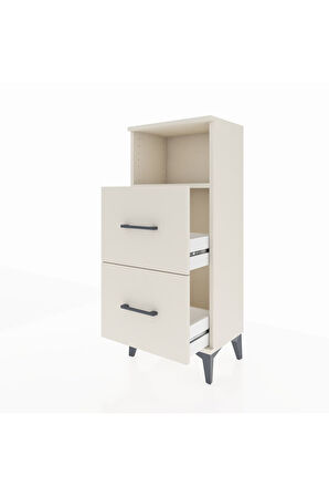 Arges Komodin Tek Raflı 2 Çekmeceli 44x30x106 Aytaşı-Aytaşı