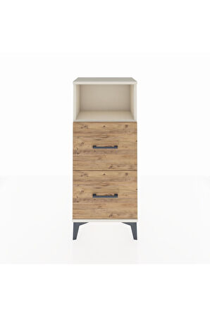 Arges Komodin Tek Raflı 2 Çekmeceli 44x30x106 Aytaşı-Çam