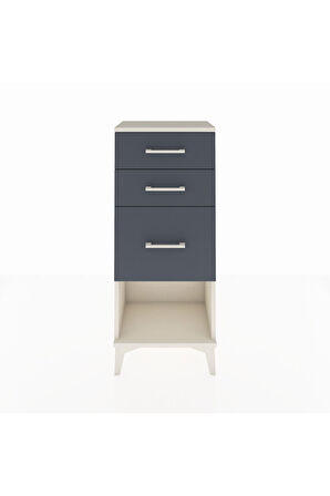 Arges Komodin 3 Çekmeceli 44x30x106 Aytaşı-Antrasit