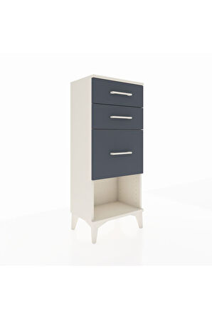 Arges Komodin 3 Çekmeceli 44x30x106 Aytaşı-Antrasit