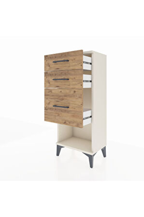 Arges Komodin 3 Çekmeceli 44x30x106 Aytaşı-Çam