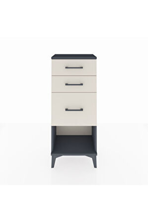 Arges Komodin 3 Çekmeceli 44x30x106 Antrasit-Aytaşı