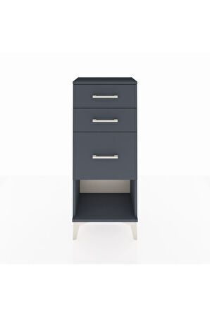 Arges Komodin 3 Çekmeceli 44x30x106 Antrasit-Antrasit