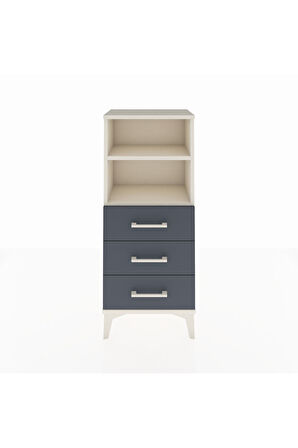Arges Komodin 2 Raflı 3 Çekmeceli 44x30x106 Aytaşı-Antrasit
