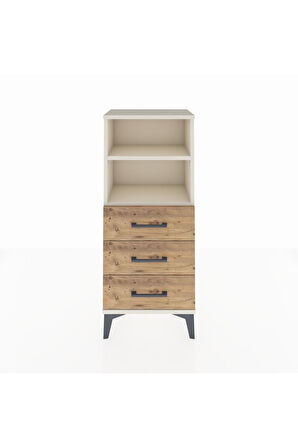 Arges Komodin 2 Raflı 3 Çekmeceli 44x30x106 Aytaşı-Çam