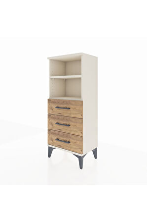 Arges Komodin 2 Raflı 3 Çekmeceli 44x30x106 Aytaşı-Çam
