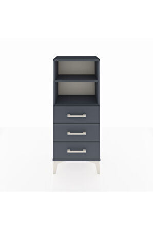 Arges Komodin 2 Raflı 3 Çekmeceli 44x30x106 Antrasit-Antrasit