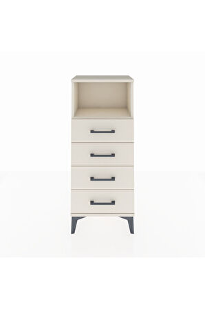 Arges Komodin Tek Raflı 4 Çekmeceli 44x30x106 Aytaşı-Aytaşı