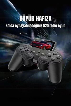 S10 Taşınabilir 520 Oyunlu Kablosuz Game Oyun Konsolu Atari Media Player Oynatıcı Tv Bağlanabilir