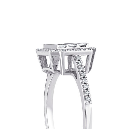 0.40 Karat Baget Pırlanta Yüzük