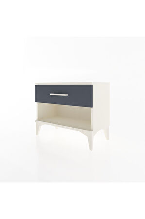 Arges Komodin Tek Çekmeceli 60x30x48 Aytaşı-Antrasit