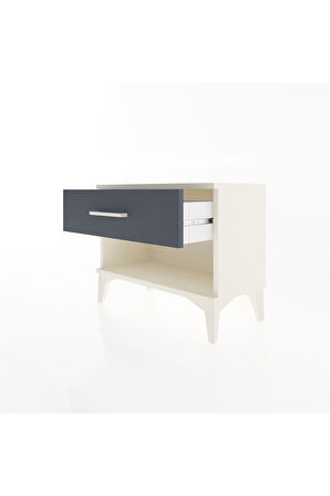 Arges Komodin Tek Çekmeceli 60x30x48 Aytaşı-Antrasit