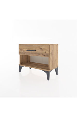 Arges Komodin Tek Çekmeceli 60x30x48 Çam-Çam