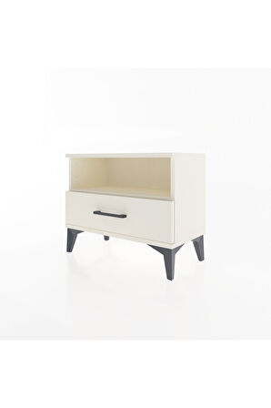 Arges Komodin Tek Raflı Tek Çekmeceli 60x30x48 Aytaşı-Aytaşı