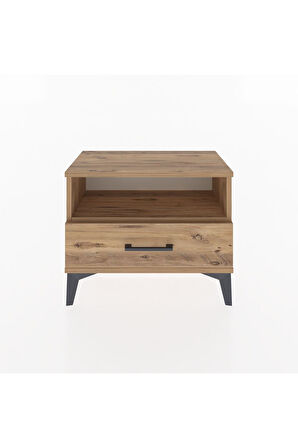 Arges Komodin Tek Raflı Tek Çekmeceli 60x30x48 Çam-Çam