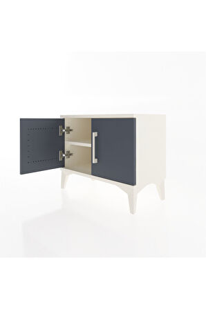 Arges Komodin Tek Raflı 2 Kapaklı 60x30x48 Aytaşı-Antrasit