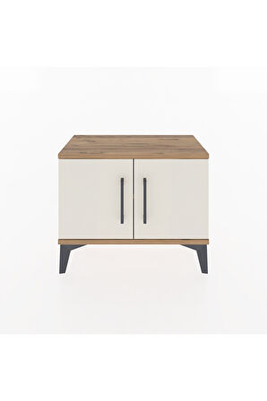 Arges Komodin Tek Raflı 2 Kapaklı 60x30x48 Çam-Aytaşı