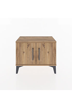 Arges Komodin Tek Raflı 2 Kapaklı 60x30x48 Çam-Çam