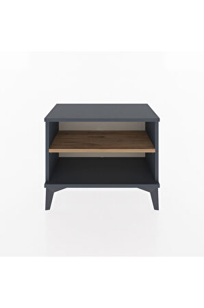 Arges Komodin Tek Raflı 60x30x48 Antrasit-Çam