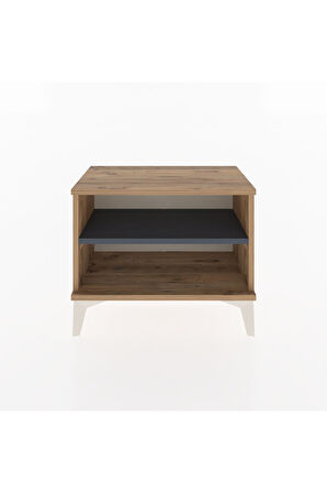 Arges Komodin Tek Raflı 60x30x48 Çam-Antrasit
