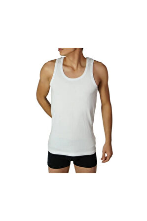 3 Adet Nazar Yıldız Erkek Atlet - Beyaz