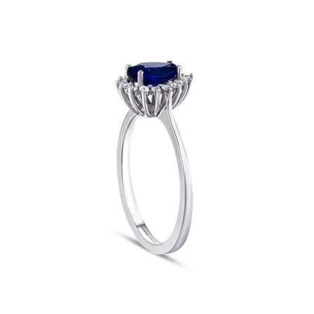 0.13 Karat Safir Taşlı Pırlanta Yüzük