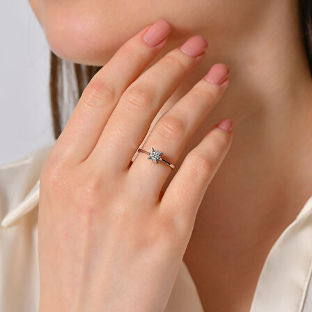 0.22 Karat Pırlanta Tektaş Yüzük