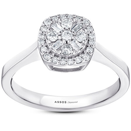 0.28 Karat Baget Taşlı Pırlanta Yüzük