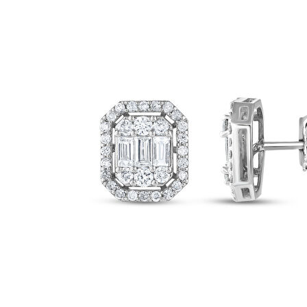 Baget Pırlanta Küpe