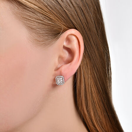 Baget Pırlanta Küpe