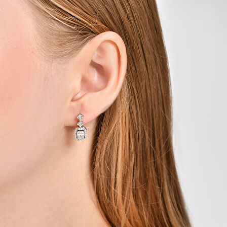 Venüs Baget Pırlanta Küpe