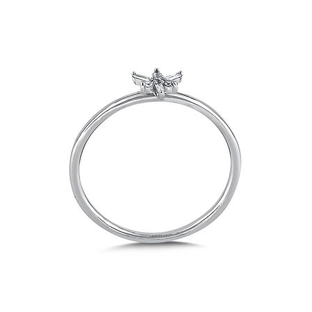 0.08 Karat Baget Taşlı Pırlanta Yüzük