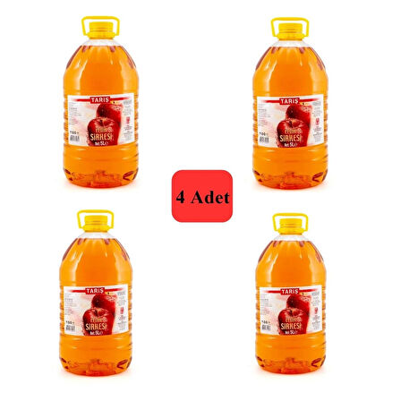 Elma Sirkesi 5 Lt Pet(Dar Ağızlı) 4 Adet