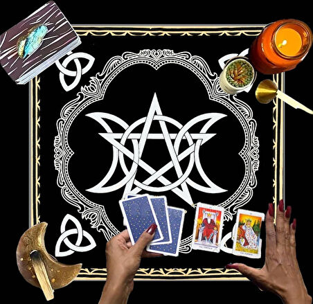 Sunak Bezi, Wiccan Malzemeleri, Spiritüel Tarot Bezi Astroloji Tarot Duvar Dekoru, Kutsal Bez