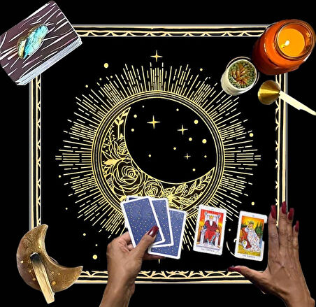 Sunak Bezi, Wiccan Malzemeleri, Spiritüel Tarot Bezi Astroloji Tarot Duvar Dekoru, Kutsal Bez