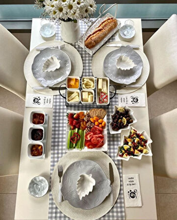 Gri Beyaz Pötikare, Ekose, Damalı Runner, Servis Örtüsü