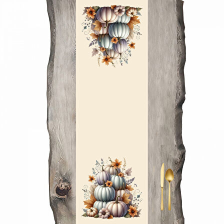 Sonbahar Serisi Balkabakları - Balkabağı Ranır- Runner 45 x 140 cm