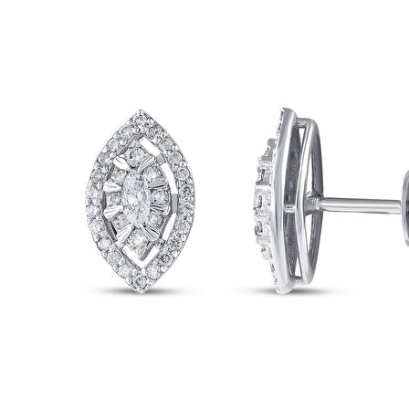 0.32 Karat Markiz Kesim Pırlanta Küpe