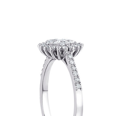 0.45 Karat Markiz Kesim Pırlanta Fantezi Yüzük