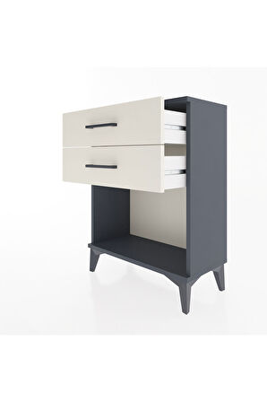 Arges Komodin 4 Çekmeceli 60x30x80 Antrasit-Aytaşı