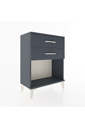 Arges Komodin 4 Çekmeceli 60x30x80 Antrasit-Antrasit