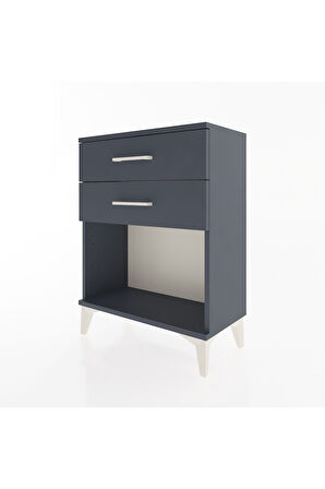 Arges Komodin 4 Çekmeceli 60x30x80 Antrasit-Antrasit