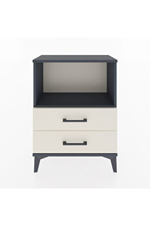 Arges Komodin 2 Çekmeceli 60x30x80 Antrasit-Aytaşı
