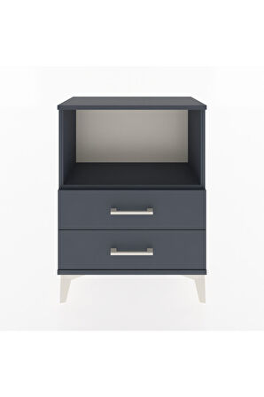 Arges Komodin 2 Çekmeceli 60x30x80 Antrasit-Antrasit