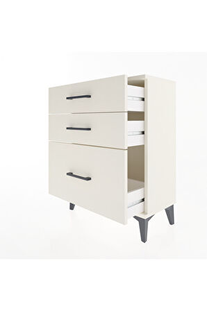 Arges Komodin 3 Çekmeceli 60x30x80 Aytaşı-Aytaşı