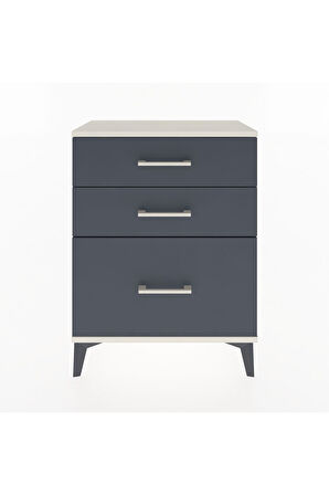 Arges Komodin 3 Çekmeceli 60x30x80 Aytaşı-Antrasit